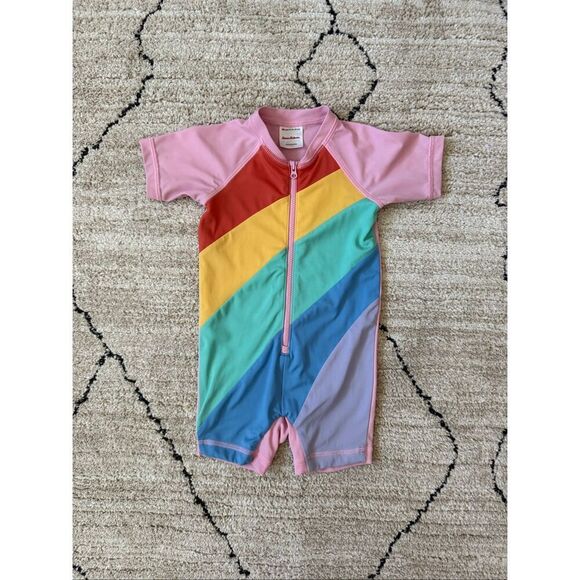 Hanna Andersson 18-24 Months Baby Girl Swim Suit Rash Guard Romper - Picture 1 of 5